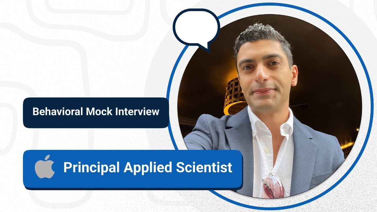 Behavioral Mock Interview: Sr. Product Designer Farshad Sadri with Apple's Engineer Hesam Salehian